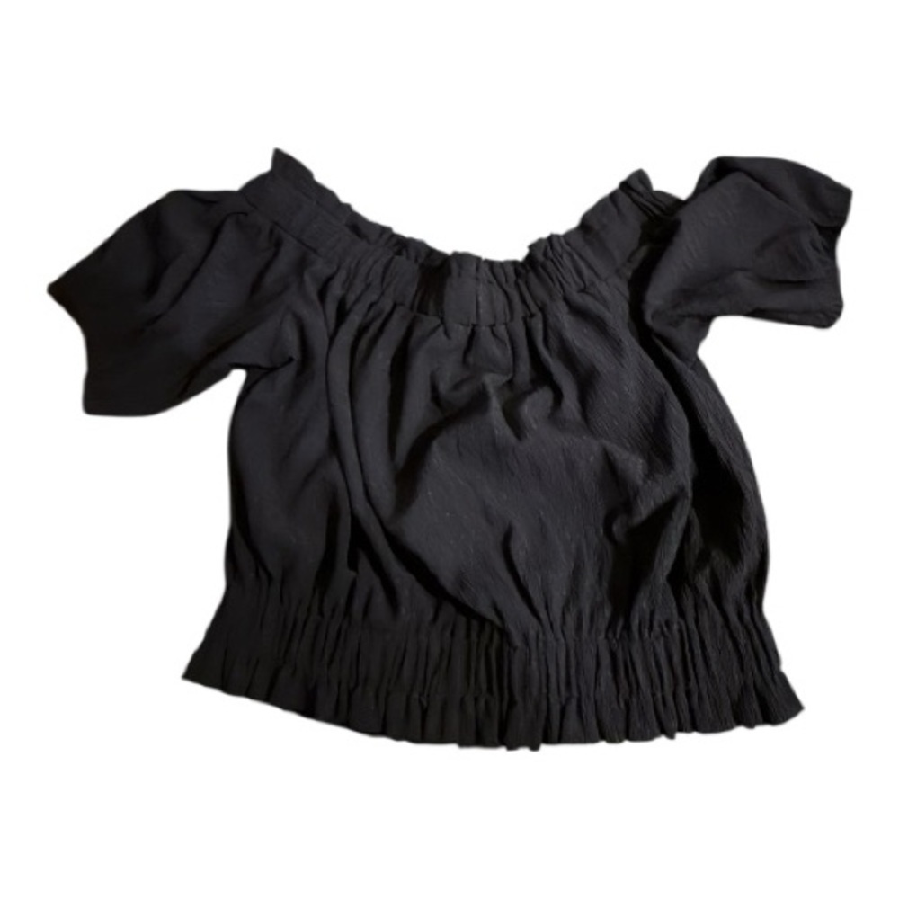 LOFT | Crinkle Jacquard Off the Shoulder Top - Picture 2 of 4
